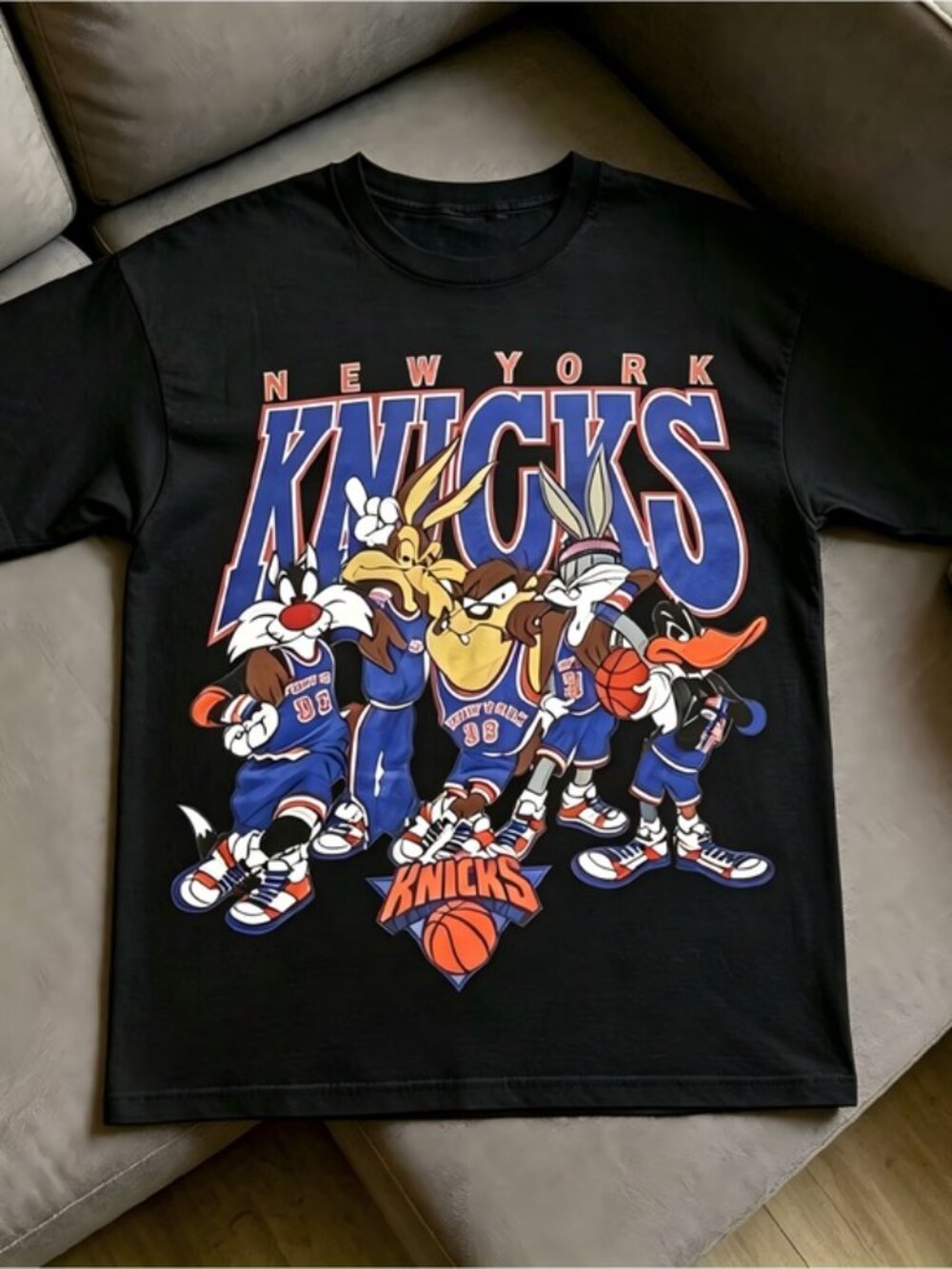 New York Knicks black Women Men T-shirt unisex